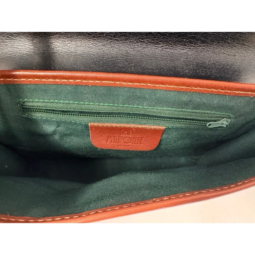 Vintage Maronie Italy Leather Clutch Bag Style 7813 (1970s) 10”x7.5”